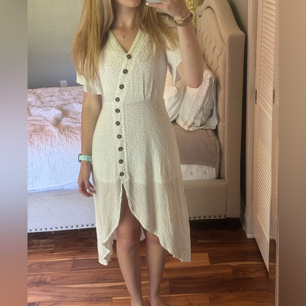Altard state white and black Polka dot dress